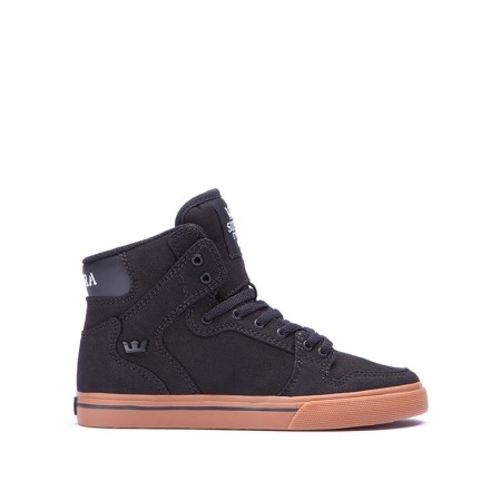 Supra Vaider Kids High Tops Shoes Black UK 65MLG